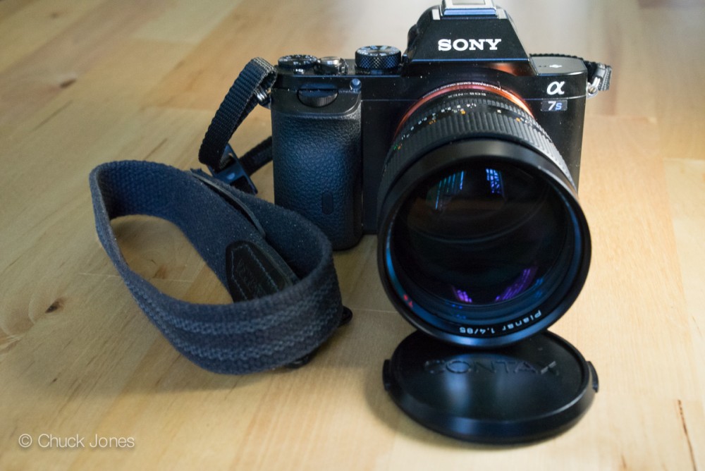At Nearly 600 grams, the Contax Zeiss 85mm f1.4 Planar is Neither Small Nor Light.