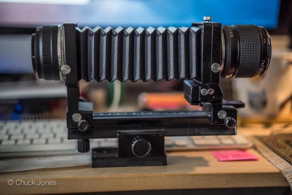 The Contax Zeiss 100mm f/4 S-Planar Macro Lens On Bellows