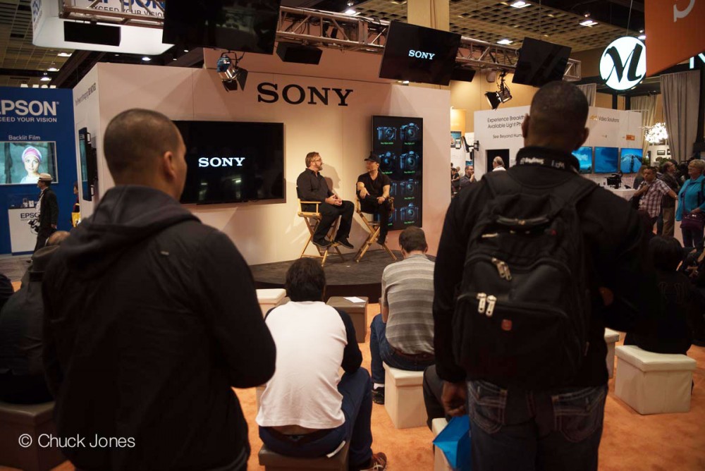 Brian Smith Draws A Crowd On Stage In The Sony Booth At WPPI 2015.